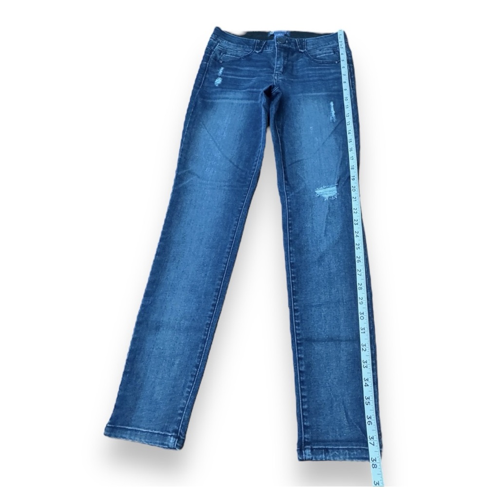 Democracy Luxe "Ab" Solution Booty Lift Jegging Distressed Denim Jeans Women’s 6 - Picture 8 of 16